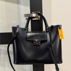 Valentino Black Leather Satchel